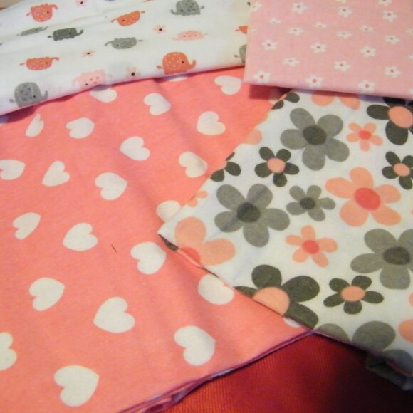 Couvertures emmaillotement ou intimité d'allaitement, ens. de 4, Fille ou Garçon - Picture 9 of 11